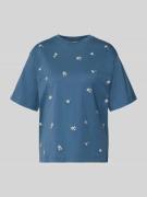 Jake*s Casual T-Shirt mit 1/2-Arm in Jeansblau, Größe L