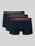 Emporio Armani Slim Fit Trunks mit Logo-Stitching im 3er-Pack in Dunke...
