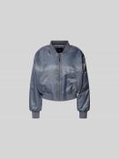 Anine Bing Cropped Bomberjacke mit Viskose-Anteil in Dunkelgrau, Größe...