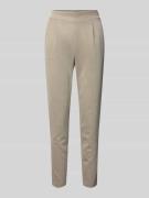 ICHI Slim Fit Stoffhose mit elastischem Bund Modell 'Kate' in Taupe, G...