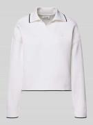 Lacoste Sport Regular Fit Sweatshirt mit Kontraststreifen in Weiss, Gr...