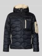 PEAK PERFORMANCE Regular Fit Jacke in Stepp-Optik mit Logo-Stitching i...
