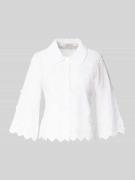 Apricot Slim Fit Hemdbluse mit 3/4-Arm in Ecru, Größe L