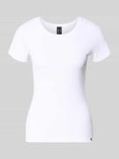 Marc Cain T-Shirt mit Label-Detail in Weiss, Größe 34