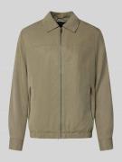 Guess Regular Fit Jacke aus Lyocell-Mix in Oliv, Größe L