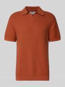 JAKE*S STUDIO MEN Poloshirt mit Polokragen und V-Ausschnitt in Rostrot...