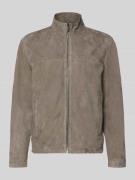 Strellson Regular Fit Lederjacke aus echtem Ziegenvelours Modell 'JIMM...