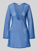 Seafolly Strandkleid mit tiefem Ausschnitt in Blau, Größe 38