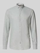 Colours & Sons Slim Fit Freizeithemd aus Baumwoll-Leinen-Mix in Oliv, ...