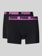 PUMA Trunks aus Baumwoll-Mix im 2er-Pack in Black, Größe L