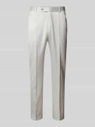 Wilvorst Regular Fit Anzughose mit Bügelfalten in Silber, Größe 48