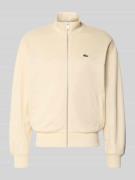 Lacoste Regular Fit Sweatjacke mit Baumwoll-Anteil in Beige Melange, G...