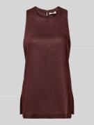 ECOALF Top aus Leinen mit Rundhalsausschnitt Modell 'SIA' in Mittelbra...