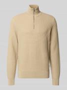 BOSS Regular Fit Troyer aus reiner Baumwolle Modell 'H-ULICIO' in Beig...