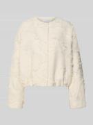 Jake*s Collection Jacke mit Rundhalsausschnitt und Fransen in Beige, G...