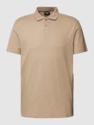 Strellson Poloshirt mit Strukturmuster Modell 'Fadu' in Beige, Größe M