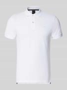 Geox Slim Fit Poloshirt mit Logo-Stitching in Weiss, Größe L