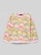 Blue Seven Regular Fit Sweatshirt mit Allover-Motiv-Print in Rosa, Grö...