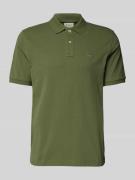 Gant Slim Fit Poloshirt mit Logo-Stitching in Oliv, Größe 4XL
