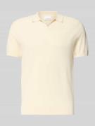 Profuomo Regular Fit Poloshirt aus Lyocell-Mix mit Seiden-Anteil in Of...