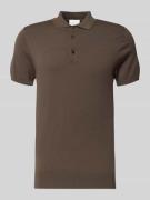 Profuomo Slim Fit Poloshirt mit Knopfleiste in Hellgruen, Größe L