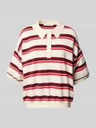 Gestuz Relaxed Fit Poloshirt aus Viskose-Mix Modell 'Taia' in Offwhite...