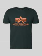 Alpha Industries T-Shirt mit Label-Detail Modell 'BASIC' in Bottle, Gr...
