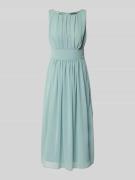 Swing Cocktailkleid mit Rundhalsausschnitt und Taillenband in Hellgrue...