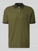 Fynch-Hatton Modern Fit Poloshirt mit Stitching in Oliv, Größe 3XL