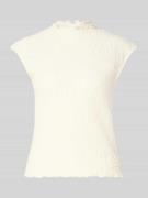 Jake*s Collection Top mit Strukturmuster in Beige, Größe L