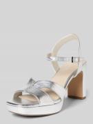 Tamaris Sandaletten mit Dornschließe in Silber, Größe 36