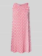 ZABAIONE Knielanges Kleid aus Viskose mit Rundhalsausschnitt in Rot, G...