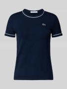 Lacoste Slim Fit T-Shirt aus Baumwoll-Mix in Marine, Größe 34
