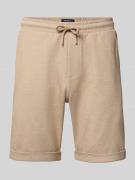 MCNEAL Shorts mit elastischem Bund und Gesäßtasche in Mud, Größe L