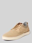 BULLBOXER Schnürschuhe aus Leder-Mix mit Logo-Prägung in Beige, Größe ...