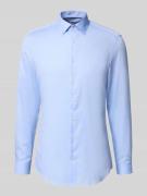 Jake*s Slim Fit Business-Hemd mit Kentkragen in Bleu, Größe 35/36