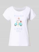 Christian Berg Woman T-Shirt aus reiner Baumwolle in Weiss, Größe L