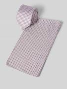 Prince Bowtie Krawatte und Einstecktuch im Set aus Seide in Rose, Größ...