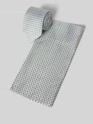 Prince Bowtie Krawatte und Einstecktuch im Set aus Seide in Gruen, Grö...