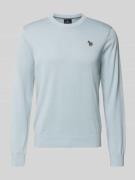PAUL SMITH Pullover mit Rundhalsausschnitt in Hellblau, Größe L