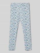 Only Leggings aus Bio-Baumwoll-Mix Modell 'TRINNY LIFE' in Bleu, Größe...