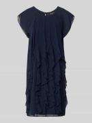 Vera Mont Relaxed Fit Minikleid mit Allover-Rüschenbesatz in Dunkelbla...