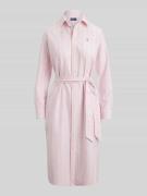 Polo Ralph Lauren Oxford-Hemdblusenkleid mit Gürtel in Rosa, Größe 34