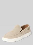 PS Poelman Loafer aus echtem Leder mit Logo-Detail in Sand, Größe 44