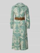 ZABAIONE Hemdblusenkleid mit Knopfleiste Modell 'ma44rine' in Hellgrue...