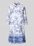 Emily Van den Bergh Minikleid mit Hemdblusenkragen in Weiss, Größe 44