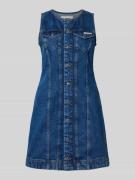 Calvin Klein Jeans Regular Fit Minikleid in Denim-Optik mit Logo-Patch...