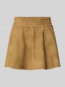 STAND STUDIO Lederrock mit elastischem Bund Modell 'Zofi' in Camel, Gr...