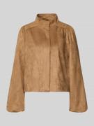 Neo Noir Jacke in Leder-Optik Modell 'TIRSA' in Camel, Größe 34