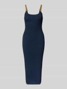 MICHAEL Michael Kors Midikleid mit tiefem Rundhalsausschnitt in Marine...